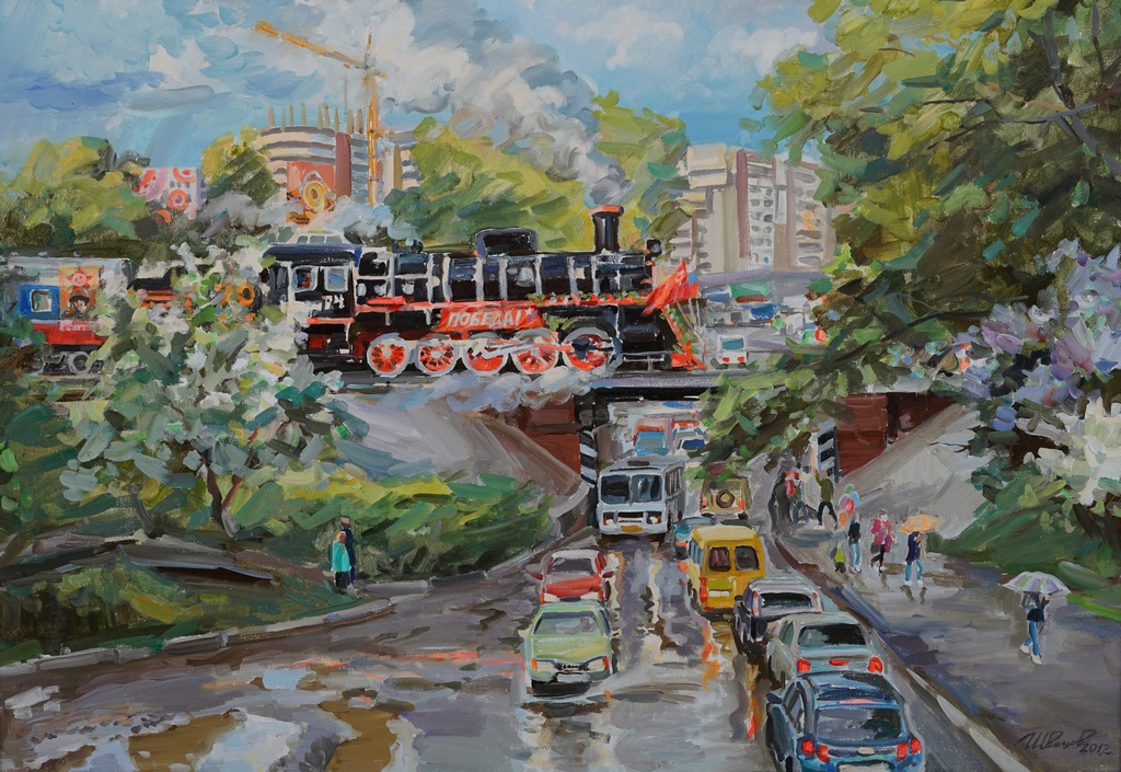 .Май.После дождя.五月雨后2012年,холст,масло布面油画,100х70см.30000卢布.jpg