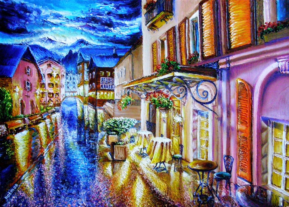 «После дождя» （雨后，布面油画，尺寸 70x50， 2016  .JPG