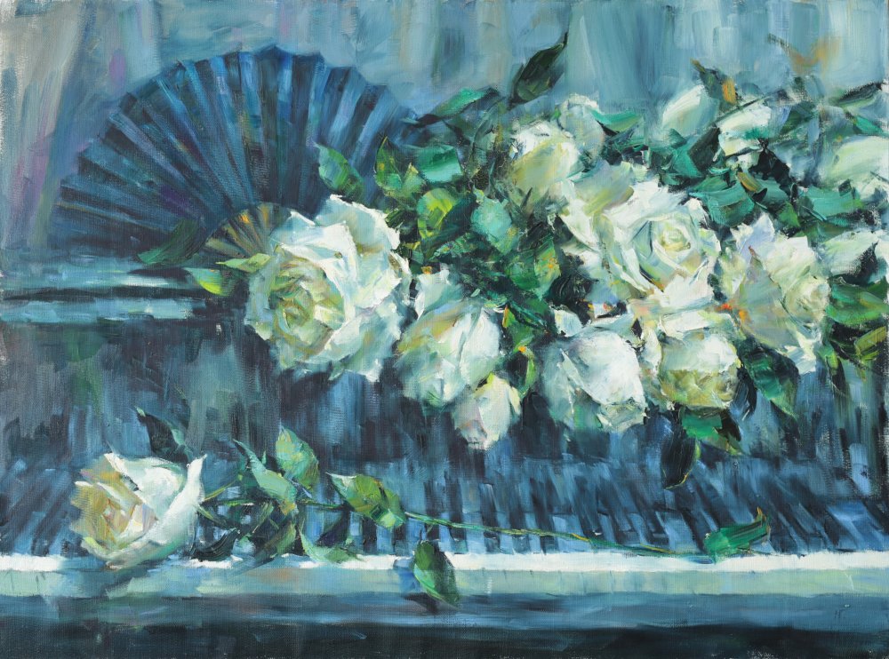 B16 戈尔巴切娃 娜达利亚《夜曲》 布面油画 60х80cm 2017年.jpg