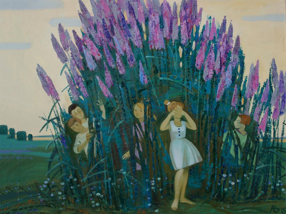 安东妮娜•伏洛特琴柯《年小无猜》  60x70cm  2015年 布面油画.jpg